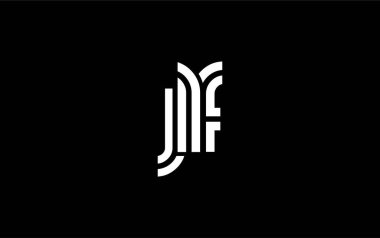 JLF Yaratıcı Eşsiz Modern Harf Logosu Tasarımı. Benzersiz bir harf dizaynına sahip stilize logo, soyut minimalist estetik ve modern cazibe sunar.