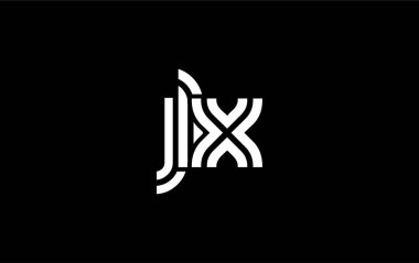 JLX Yaratıcı Eşsiz Modern Harf Logosu Tasarımı. Benzersiz bir harf dizaynına sahip stilize logo, soyut minimalist estetik ve modern cazibe sunar.