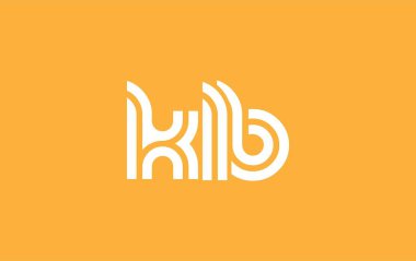 KLB Yaratıcı Eşsiz Modern Harf Logosu Tasarımı. Benzersiz bir harf dizaynına sahip stilize logo, soyut minimalist estetik ve modern cazibe sunar.