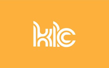 KLC Yaratıcı Eşsiz Modern Harf Logosu Tasarımı. Benzersiz bir harf dizaynına sahip stilize logo, soyut minimalist estetik ve modern cazibe sunar.