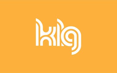 KLG Yaratıcı Eşsiz Modern Harf Logosu Tasarımı. Benzersiz bir harf dizaynına sahip stilize logo, soyut minimalist estetik ve modern cazibe sunar.