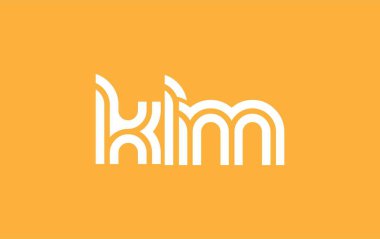 KLM Yaratıcı Eşsiz Modern Harf Logosu Tasarımı. Benzersiz bir harf dizaynına sahip stilize logo, soyut minimalist estetik ve modern cazibe sunar.