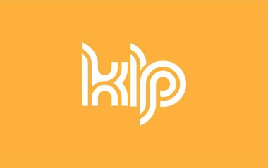 KLP Yaratıcı Eşsiz Modern Harf Logosu Tasarımı. Benzersiz bir harf dizaynına sahip stilize logo, soyut minimalist estetik ve modern cazibe sunar.