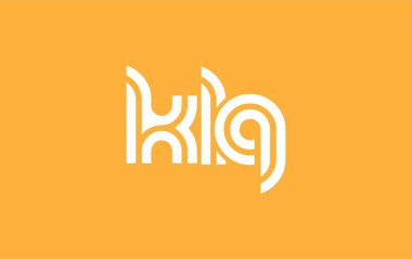 KLQ Yaratıcı Eşsiz Modern Harf Logosu Tasarımı. Benzersiz bir harf dizaynına sahip stilize logo, soyut minimalist estetik ve modern cazibe sunar.