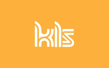 KLS Yaratıcı Eşsiz Modern Harf Logosu Tasarımı. Benzersiz bir harf dizaynına sahip stilize logo, soyut minimalist estetik ve modern cazibe sunar.