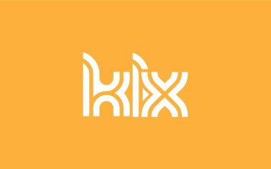 KLX Yaratıcı Eşsiz Modern Harf Logosu Tasarımı. Benzersiz bir harf dizaynına sahip stilize logo, soyut minimalist estetik ve modern cazibe sunar.