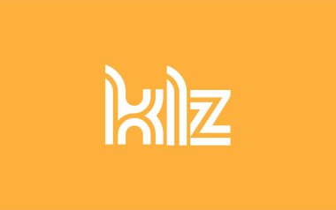 KLZ Yaratıcı Eşsiz Modern Harf Logosu Tasarımı. Benzersiz bir harf dizaynına sahip stilize logo, soyut minimalist estetik ve modern cazibe sunar.