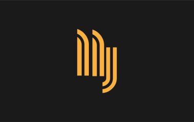 LLJ Yaratıcı Eşsiz Modern Harf Logosu Tasarımı. Benzersiz bir harf dizaynına sahip stilize logo, soyut minimalist estetik ve modern cazibe sunar.
