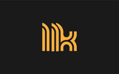LLK Yaratıcı Eşsiz Modern Harf Logosu Tasarımı. Benzersiz bir harf dizaynına sahip stilize logo, soyut minimalist estetik ve modern cazibe sunar.