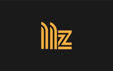 LLZ Yaratıcı Eşsiz Modern Harf Logosu Tasarımı. Benzersiz bir harf dizaynına sahip stilize logo, soyut minimalist estetik ve modern cazibe sunar.