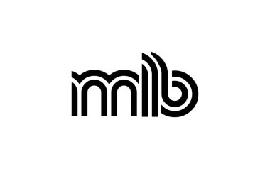 MLB Yaratıcı Eşsiz Modern Harf Logosu Tasarımı. Benzersiz bir harf dizaynına sahip stilize logo, soyut minimalist estetik ve modern cazibe sunar.
