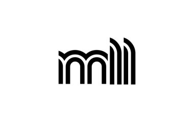 MLL Yaratıcı Eşsiz Modern Harf Logosu Tasarımı. Benzersiz bir harf dizaynına sahip stilize logo, soyut minimalist estetik ve modern cazibe sunar.