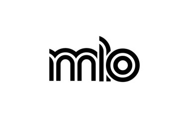 MLO Yaratıcı Eşsiz Modern Harf Logosu Tasarımı. Benzersiz bir harf dizaynına sahip stilize logo, soyut minimalist estetik ve modern cazibe sunar.
