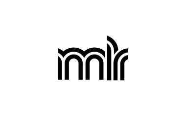 MLR Yaratıcı Eşsiz Modern Harf Logosu Tasarımı. Benzersiz bir harf dizaynına sahip stilize logo, soyut minimalist estetik ve modern cazibe sunar.