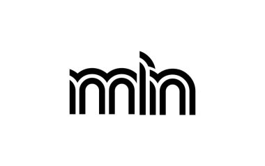 MLN Yaratıcı Eşsiz Modern Harf Logosu Tasarımı. Benzersiz bir harf dizaynına sahip stilize logo, soyut minimalist estetik ve modern cazibe sunar.
