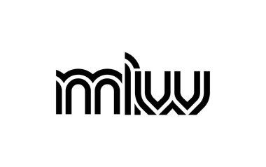 MLW Yaratıcı Eşsiz Modern Harf Logosu Tasarımı. Benzersiz bir harf dizaynına sahip stilize logo, soyut minimalist estetik ve modern cazibe sunar.