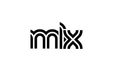 MLX Yaratıcı Eşsiz Modern Harf Logosu Tasarımı. Benzersiz bir harf dizaynına sahip stilize logo, soyut minimalist estetik ve modern cazibe sunar.