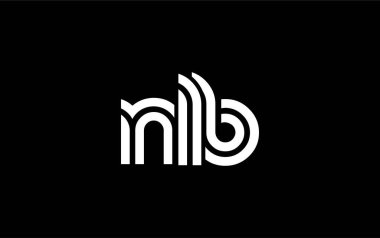 NLB Yaratıcı Eşsiz Modern Harf Logosu Tasarımı. Benzersiz bir harf dizaynına sahip stilize logo, soyut minimalist estetik ve modern cazibe sunar.