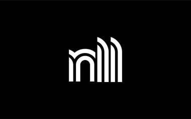 NLL Yaratıcı Eşsiz Modern Harf Logosu Tasarımı. Benzersiz bir harf dizaynına sahip stilize logo, soyut minimalist estetik ve modern cazibe sunar.