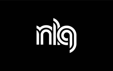 NLQ Yaratıcı Eşsiz Modern Harf Logosu Tasarımı. Benzersiz bir harf dizaynına sahip stilize logo, soyut minimalist estetik ve modern cazibe sunar.