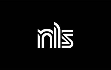 NLS Yaratıcı Eşsiz Modern Harf Logosu Tasarımı. Benzersiz bir harf dizaynına sahip stilize logo, soyut minimalist estetik ve modern cazibe sunar.