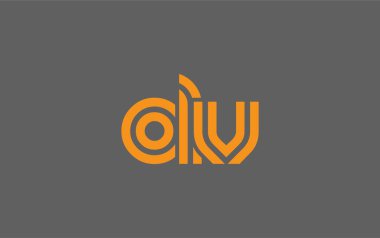 OLV Yaratıcı Eşsiz Modern Harf Logosu Tasarımı. Benzersiz bir harf dizaynına sahip stilize logo, soyut minimalist estetik ve modern cazibe sunar.