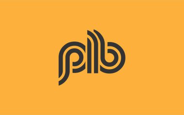 PLB Yaratıcı Eşsiz Modern Harf Logosu Tasarımı. Benzersiz bir harf dizaynına sahip stilize logo, soyut minimalist estetik ve modern cazibe sunar.