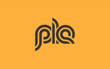 PLE Yaratıcı Eşsiz Modern Harf Logosu Tasarımı. Benzersiz bir harf dizaynına sahip stilize logo, soyut minimalist estetik ve modern cazibe sunar.
