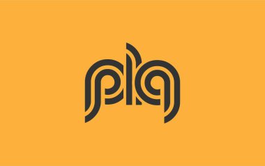 PLQ Yaratıcı Eşsiz Modern Harf Logosu Tasarımı. Benzersiz bir harf dizaynına sahip stilize logo, soyut minimalist estetik ve modern cazibe sunar.