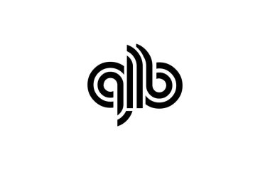 QLB Yaratıcı Eşsiz Modern Harf Logosu Tasarımı. Benzersiz bir harf dizaynına sahip stilize logo, soyut minimalist estetik ve modern cazibe sunar.