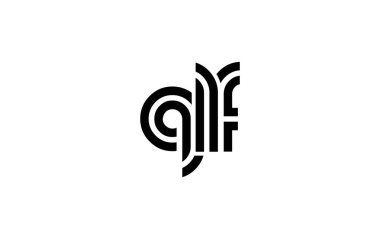 QLF Yaratıcı Eşsiz Modern Harf Logosu Tasarımı. Benzersiz bir harf dizaynına sahip stilize logo, soyut minimalist estetik ve modern cazibe sunar.