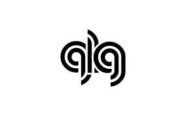 QLG Yaratıcı Eşsiz Modern Harf Logosu Tasarımı. Benzersiz bir harf dizaynına sahip stilize logo, soyut minimalist estetik ve modern cazibe sunar.