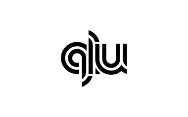 QLU Yaratıcı Eşsiz Modern Harf Logosu Tasarımı. Benzersiz bir harf dizaynına sahip stilize logo, soyut minimalist estetik ve modern cazibe sunar.