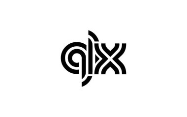 QLX Yaratıcı Eşsiz Modern Harf Logosu Tasarımı. Benzersiz bir harf dizaynına sahip stilize logo, soyut minimalist estetik ve modern cazibe sunar.