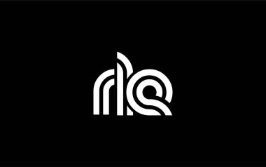 RLE Yaratıcı Eşsiz Modern Harf Logosu Tasarımı. Benzersiz bir harf dizaynına sahip stilize logo, soyut minimalist estetik ve modern cazibe sunar.