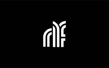RLF Yaratıcı Eşsiz Modern Harf Logosu Tasarımı. Benzersiz bir harf dizaynına sahip stilize logo, soyut minimalist estetik ve modern cazibe sunar.