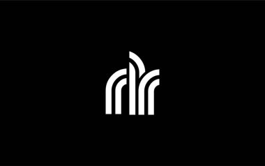 RLR Yaratıcı Eşsiz Modern Harf Logosu Tasarımı. Benzersiz bir harf dizaynına sahip stilize logo, soyut minimalist estetik ve modern cazibe sunar.