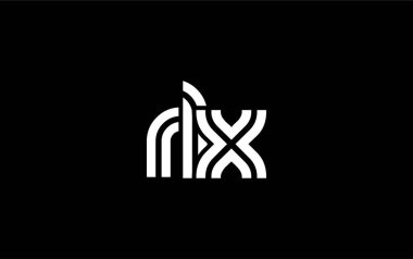 RLX Yaratıcı Eşsiz Modern Harf Logosu Tasarımı. Benzersiz bir harf dizaynına sahip stilize logo, soyut minimalist estetik ve modern cazibe sunar.