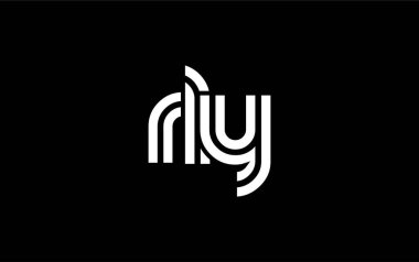 RLY Yaratıcı Eşsiz Modern Harf Logosu Tasarımı. Benzersiz bir harf dizaynına sahip stilize logo, soyut minimalist estetik ve modern cazibe sunar.