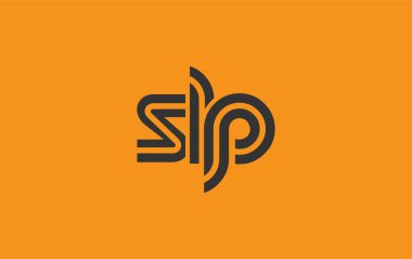 SLP Yaratıcı Eşsiz Modern Harf Logosu Tasarımı. Benzersiz bir harf dizaynına sahip stilize logo, soyut minimalist estetik ve modern cazibe sunar.