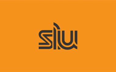 SLU Yaratıcı Eşsiz Modern Harf Logosu Tasarımı. Benzersiz bir harf dizaynına sahip stilize logo, soyut minimalist estetik ve modern cazibe sunar.