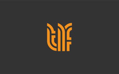 TLF Yaratıcı Eşsiz Modern Harf Logosu Tasarımı. Benzersiz bir harf dizaynına sahip stilize logo, soyut minimalist estetik ve modern cazibe sunar.