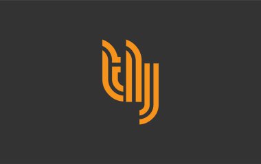 TLJ Yaratıcı Eşsiz Modern Harf Logosu Tasarımı. Benzersiz bir harf dizaynına sahip stilize logo, soyut minimalist estetik ve modern cazibe sunar.