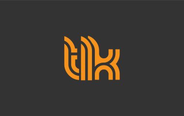 TLK Yaratıcı Eşsiz Modern Harf Logosu Tasarımı. Benzersiz bir harf dizaynına sahip stilize logo, soyut minimalist estetik ve modern cazibe sunar.