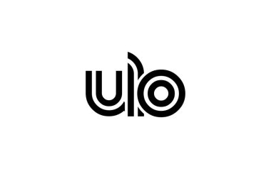 ULO Yaratıcı Eşsiz Modern Harf Logosu Tasarımı. Benzersiz bir harf dizaynına sahip stilize logo, soyut minimalist estetik ve modern cazibe sunar.