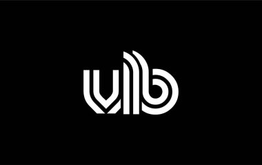 VLB Yaratıcı Eşsiz Modern Harf Logosu Tasarımı. Benzersiz bir harf dizaynına sahip stilize logo, soyut minimalist estetik ve modern cazibe sunar.