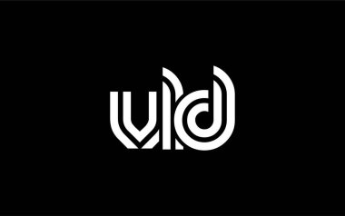 VLD Yaratıcı Eşsiz Modern Harf Logosu Tasarımı. Benzersiz bir harf dizaynına sahip stilize logo, soyut minimalist estetik ve modern cazibe sunar.