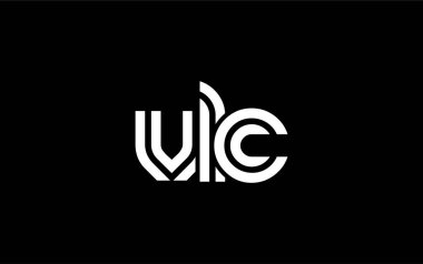 VLC Yaratıcı Eşsiz Modern Harf Logosu Tasarımı. Benzersiz bir harf dizaynına sahip stilize logo, soyut minimalist estetik ve modern cazibe sunar.