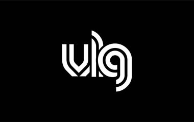 VLG Yaratıcı Eşsiz Modern Harf Logosu Tasarımı. Benzersiz bir harf dizaynına sahip stilize logo, soyut minimalist estetik ve modern cazibe sunar.