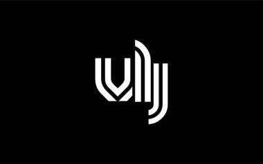 VLJ Yaratıcı Eşsiz Modern Harf Logosu Tasarımı. Benzersiz bir harf dizaynına sahip stilize logo, soyut minimalist estetik ve modern cazibe sunar.